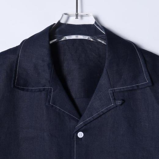 SDSA男装2026新款高贵轻奢时尚简约明线倒三角长袖衬衫百搭宽松 商品图1