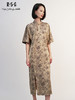 郭培成衣RSG「棕韵花笺」植物印花新中式连衣裙 商品缩略图2