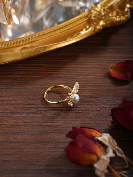 子佩集【绚烂重生】银S925珍珠惜王妃戒指【R2122】双色蝴蝶2602 商品图10