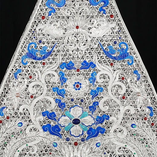 子佩集S999银手工银花丝【鸾凤和鸣·琵琶记】花丝镶嵌摆件【HSPP】大师工坊原创设计2511 商品图3