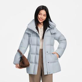 波司登2025冬新款女经典商务羽绒服品质鹅绒可脱卸帽B250244148M