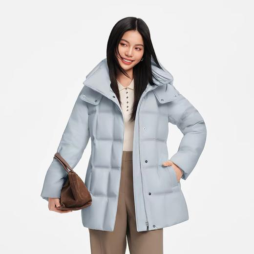 波司登2025冬新款女经典商务羽绒服品质鹅绒可脱卸帽B250244148M 商品图0