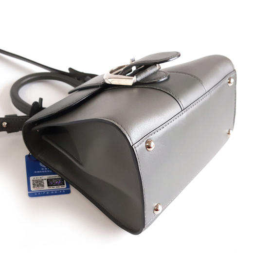 【95新】Delvaux德尔沃Brillant系列深灰色mini Brillant手提单肩包女士270226NJS15 商品图6