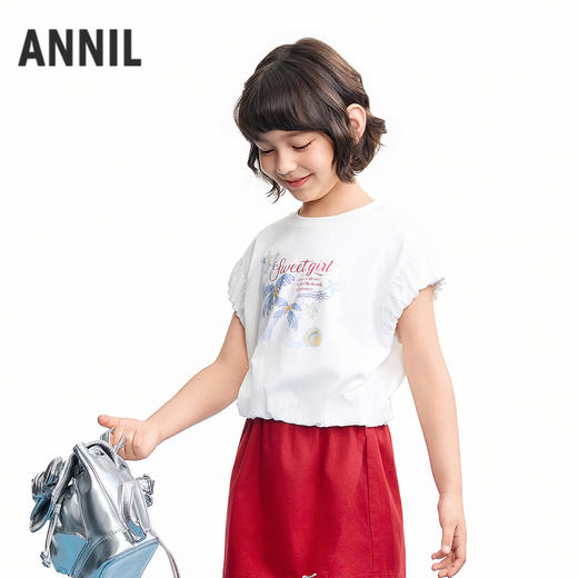 【实体店同款】女童短袖针织衫夏季新款安奈儿童装AG621230 商品图2