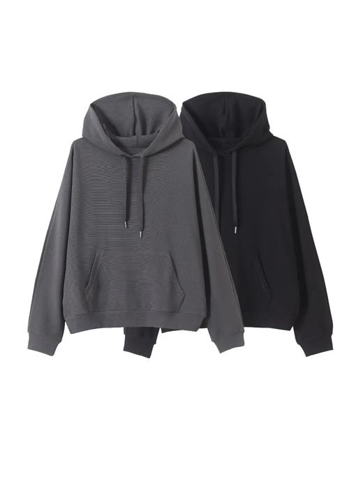 【mmgzs-GQ-11】女士时尚套头肌理感连帽套头卫衣！！ 商品图1