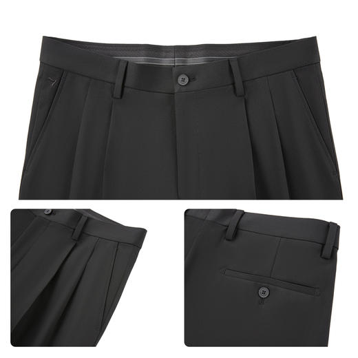 【犀牛褶】柒牌男装2026春夏新品商务修身挺括立体舒适混纺西裤 130H72210 商品图3