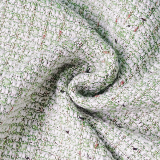 剩XXL 米思阳2026秋季新款优雅淑女小香风短外套减龄绿色单排扣上衣3223 商品图3