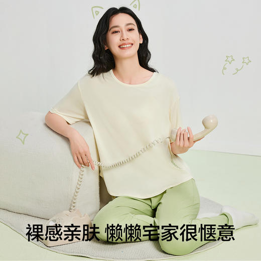 【清仓捡漏】【5A抑菌 莫代尔】【M-2XL】【有棵树】女士睡衣睡裤舒适家居服套装 商品图4