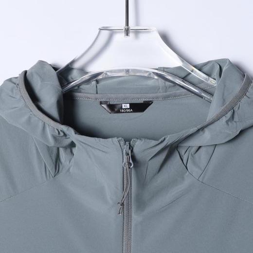 SDSA男装2026新款高贵轻奢简约纯色拉链立领连帽夹克弹力风壳衣 商品图1