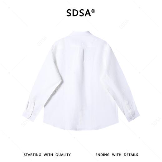 SDSA男装2026新款高贵轻奢极简风百搭时尚长袖衬衫百搭宽松衬衣 商品图4