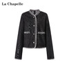 拉夏贝尔/La Chapelle挺括有型~复古圆领撞色边饰气质短款上衣外套女春季 商品缩略图1