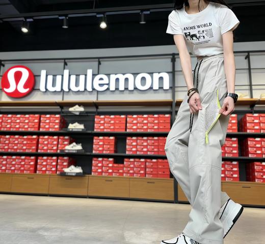 F031230拉链网格元素宽松直筒通风透气柔软舒适亲肤长裤 商品图3