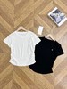 F031260一包2件装新款时尚百搭纯色简约修身轻便舒适V领款小蛮腰短袖 商品缩略图0