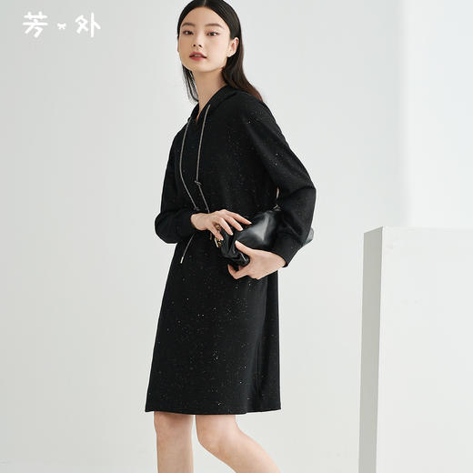 剩S 芳外新款休闲连衣裙宽松直筒显瘦中长款裙子女8T22CL1460 商品图0