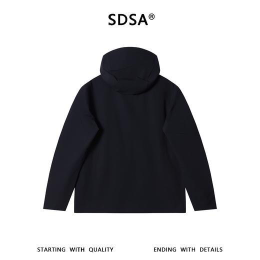 SDSA男装2026新款高贵轻奢简约纯色拉链立领软壳连帽夹克外套 商品图4