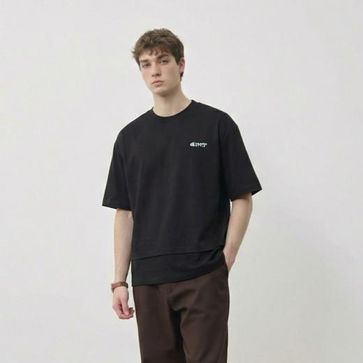 T恤宽松夏季新款时尚简约纯色男短袖上衣  YLZ-15069 商品图3