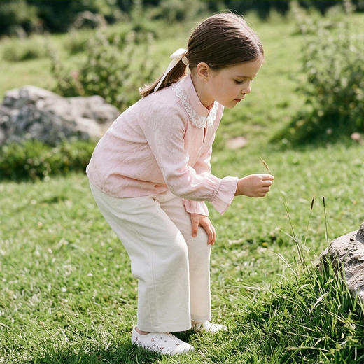 童装女童衬衫春季新款长袖新中式古风儿童百搭好春光中式上衣N1261015A04年衣 商品图1