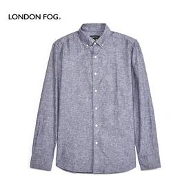 【直发】LONDONFOG/伦敦雾合身版棉麻净色长袖衬衣男士﹣LS20WH005M