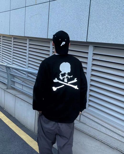 F031256春季新品时尚百搭潮流骷髅反光字母印花重磅高街圆领卫衣 商品图7