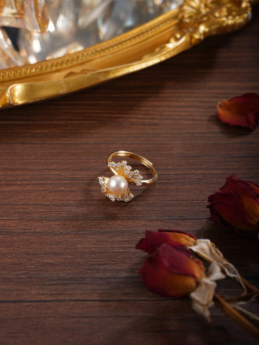 子佩集【仙姬缀梦】银S925珍珠惜王妃戒指【R2298】双色蝴蝶结横向2602 商品图8