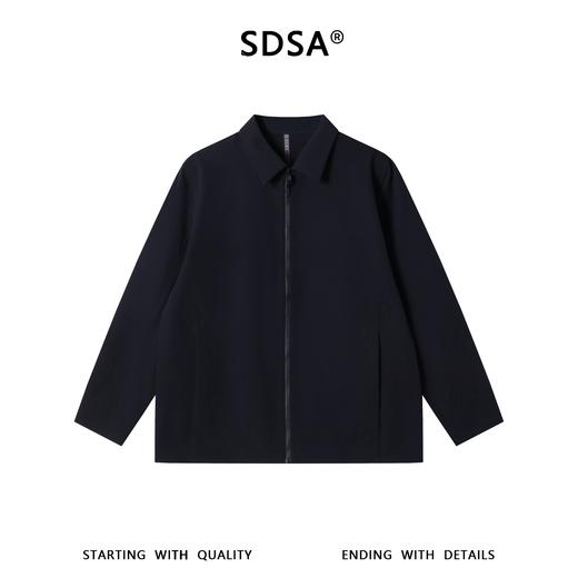 SDSA男装2026新款高贵轻奢老钱风商务拉链翻领夹克外套百搭宽松 商品图0