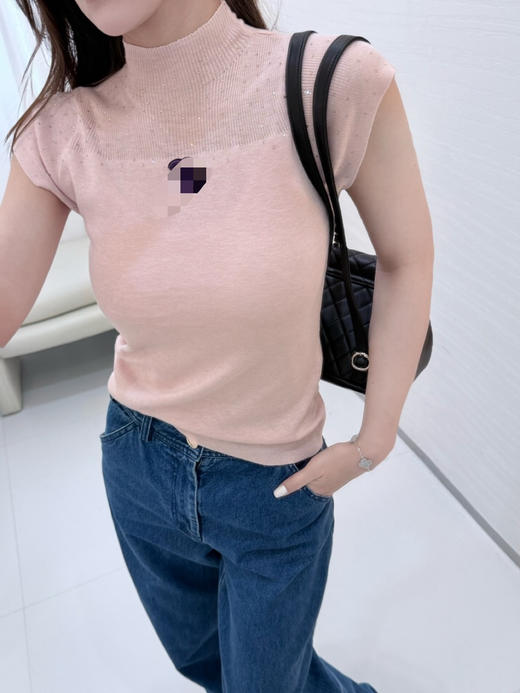 313-1 香奶奶少女粉针织短袖 商品图3