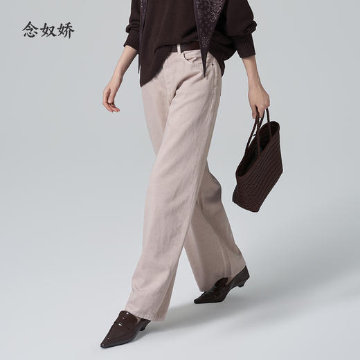 【商场同款】CNT6341 “ 温柔弯刀裤 ”定染雾粉色 自然好花纱效果 好穿减龄 商品图4