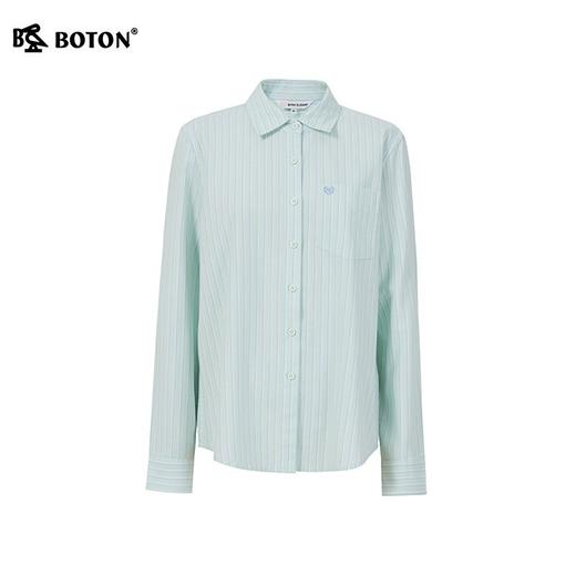 波顿女士春秋季宽松翻领条纹长袖衬衫｜条子配色清爽，一件穿出自在随性感LS163126 商品图5