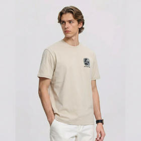 夏季新款简约时尚百搭宽松休闲印花圆领短袖T恤  YLZ-15070