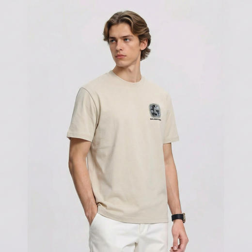 夏季新款简约时尚百搭宽松休闲印花圆领短袖T恤  YLZ-15070 商品图0