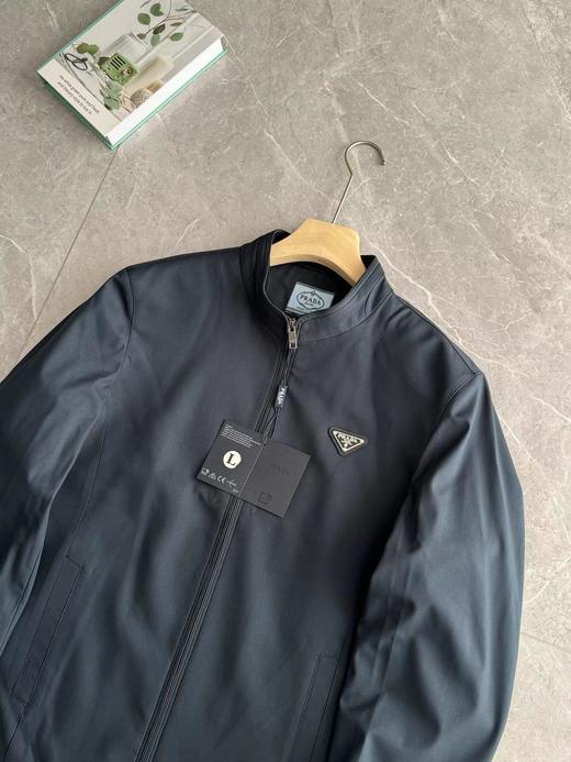 F031208新款男士商务行政休闲利落剪裁立领拉链夹克外套 商品图4