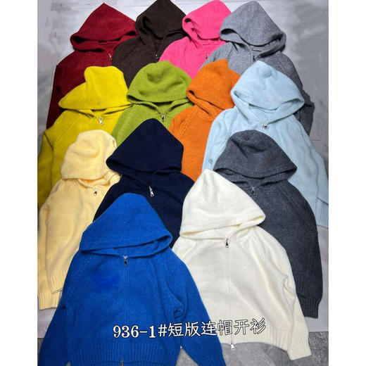 多色连帽双拉链基本款毛衣开衫纪念日百货门店同款169453355 商品图9