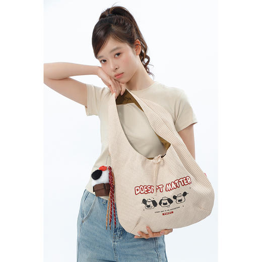 萌趣卡通格纹小狗单肩包-纪念日百货门店同款169443157 商品图7