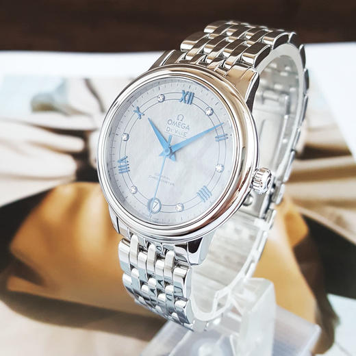 【95新】OMEGA 欧米茄424.10.33.20.56.002天文台认证同轴自动机械机芯日期显示33MM（女款）碟飞系列镶嵌钻石刻度030326NJT33 商品图5