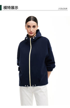 【直发】大保罗松身版连帽前中拉链女 卫衣-PS22KJ113W