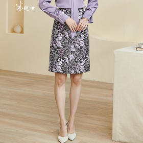 剩S/M 米思阳2025秋季新款气质优雅淑女碎花半身裙高腰修身包臀裙子0008