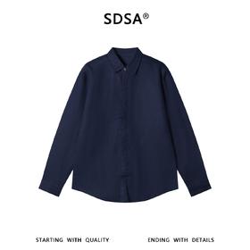 SDSA男装2026新款高贵轻奢新中式刺绣花卉设计长袖衬衫百搭衬衣