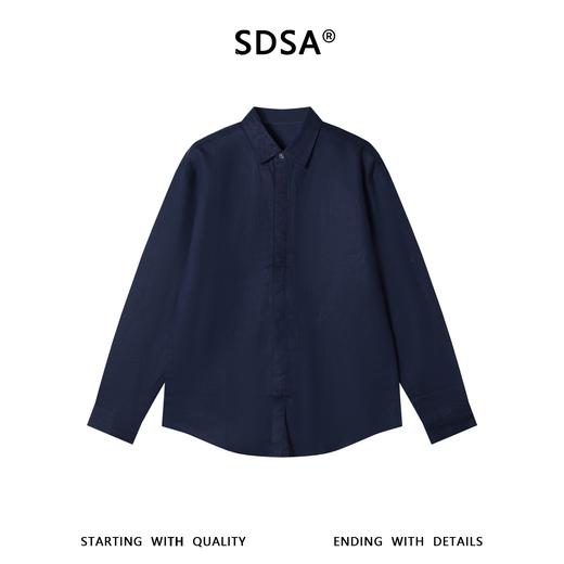 SDSA男装2026新款高贵轻奢新中式刺绣花卉设计长袖衬衫百搭衬衣 商品图0