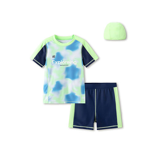 巴拉巴拉儿童泳衣套装男童26年夏新款游泳衣中大童分体防晒泳装 商品图4