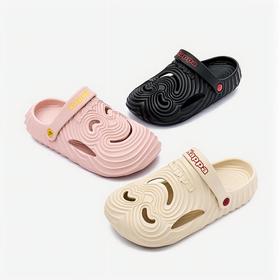 kappa kids卡帕儿童夏季柔软厚底洞洞鞋一鞋两穿拖鞋凉鞋