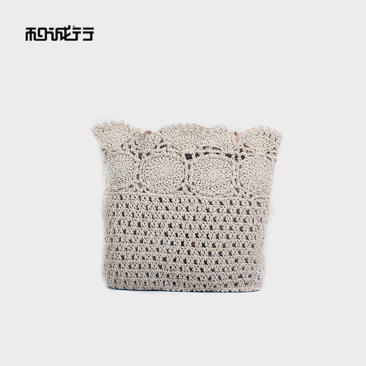 和诚行2026春季新款蜜蜡线拼接牛皮洋气浅色纯色大气单肩包4420195 商品图3