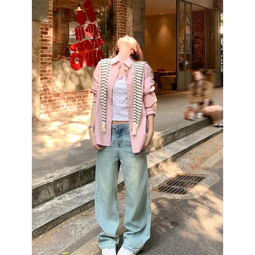 <曾小咸推荐>3.14现货秒杀 ！微信超特价！韩系长袖衬衫 日常159.99 立减80 秒杀79.99！！波点吊带背心 秒杀 29.99！！ 商品图3