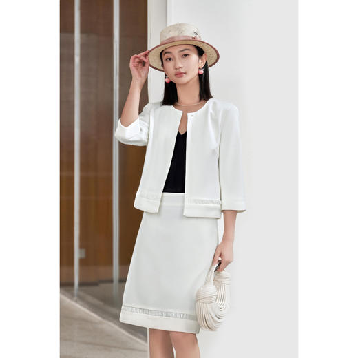 醋酸 三件套  外套+吊带+半身裙    套装5R25CG4642 商品图0