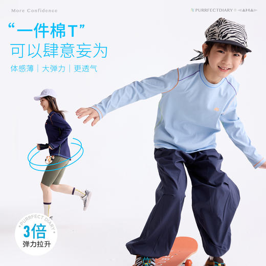 儿童撞色线百搭T恤 商品图2