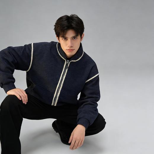 【颜值与质感双在线 华夫格肌理】春秋情侣款松弛感棒球服（ELXM99-WY715） 商品图3