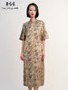 郭培成衣RSG「棕韵花笺」植物印花新中式连衣裙 商品缩略图3