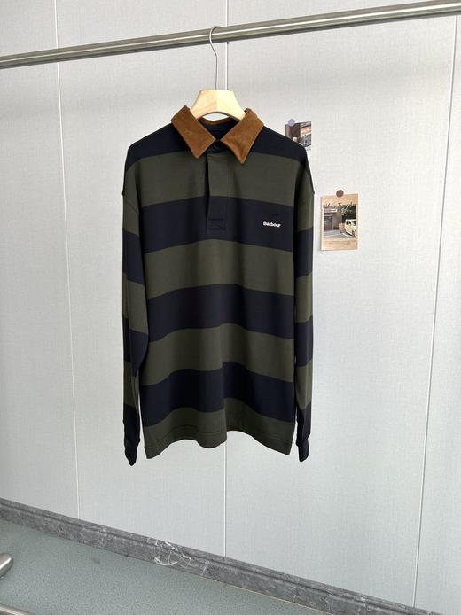 点此购买 Barbour巴博春秋季男士条纹长袖Polo衫 zc 342067 商品图5