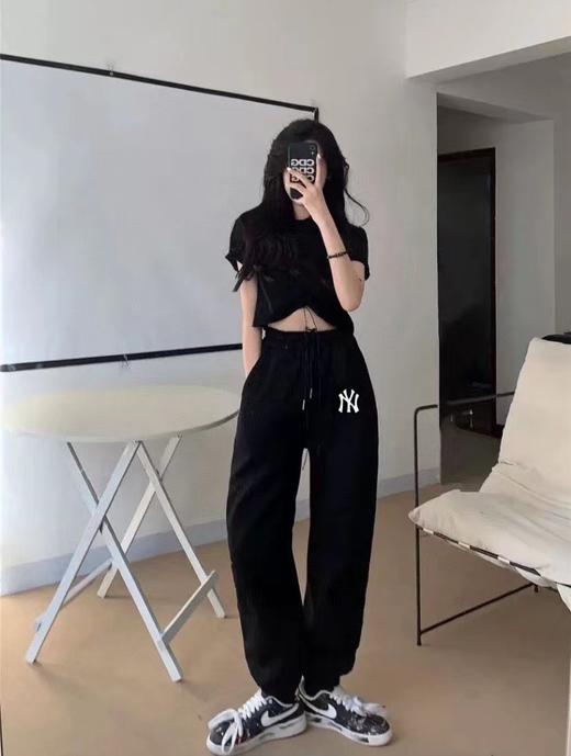 F031240松紧腰宽松休闲运动柔软舒适卫裤束脚裤长裤 商品图4