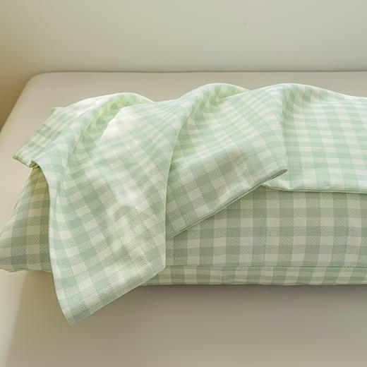 【品牌直发】加倍生活 无印格子老粗布床单软凉席床单枕套三件套新升级细纱-格子系列yc0318021 商品图6