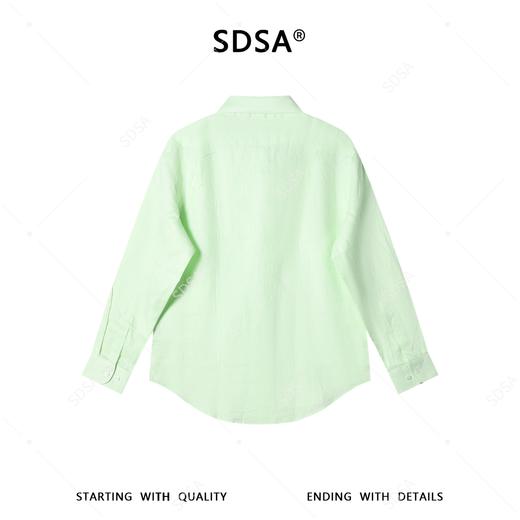 3418SDSA男装2026新款高贵轻奢极简风纯色亚麻长袖衬衫百搭时尚衬衣 商品图5